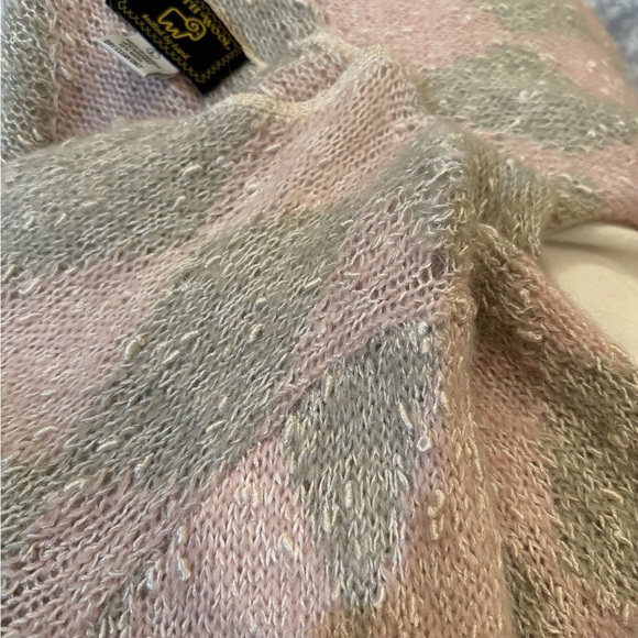 South Wool Hand Knit Mohair Pastel Cardigan Size L - Picture 7 of 10